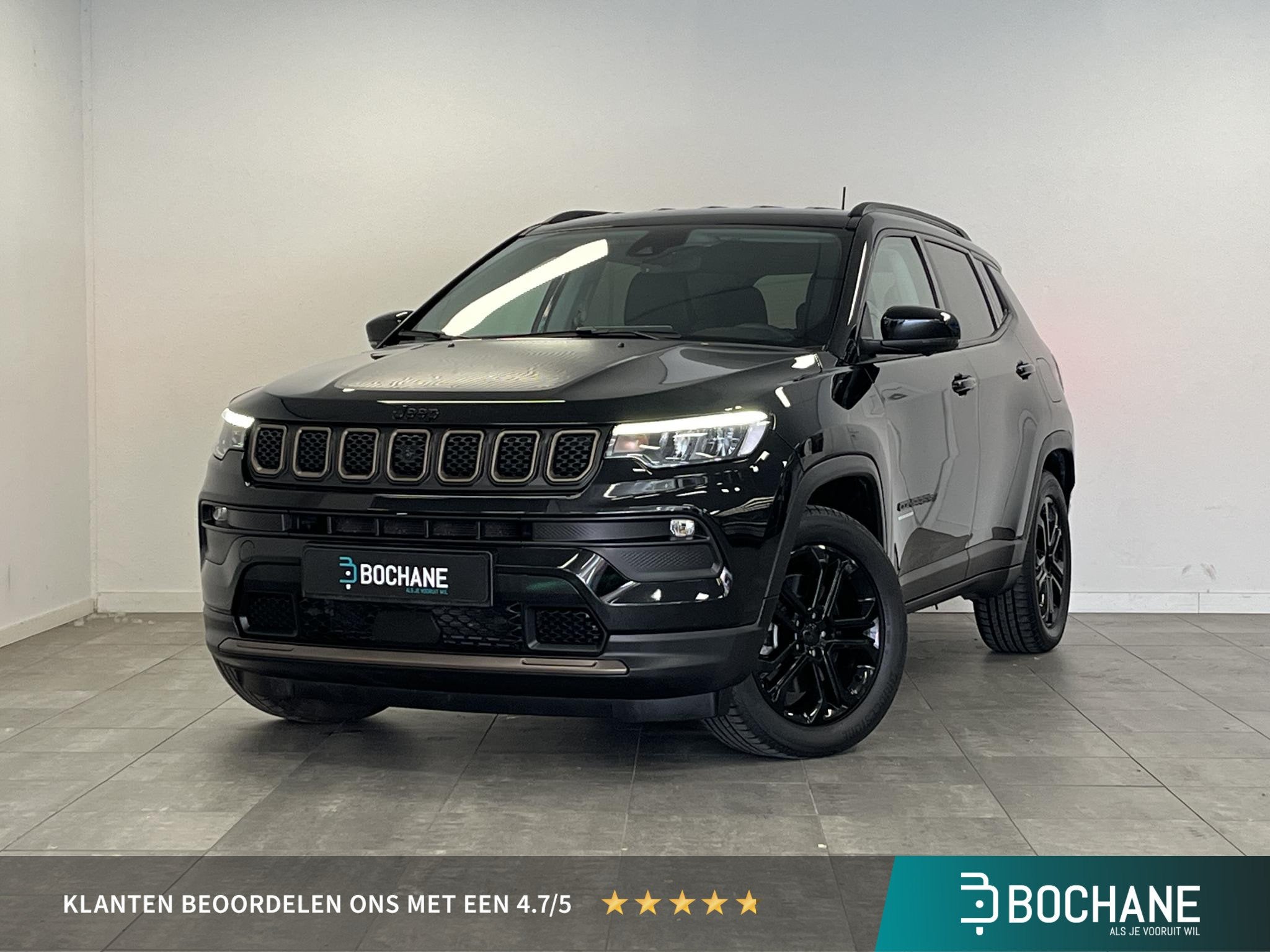 Jeep Compass 4xe 240 Plug-in Hybrid Electric Upland | Dodeho, 4 cilinders, Leder en Stof, Zwart, Bedrijf