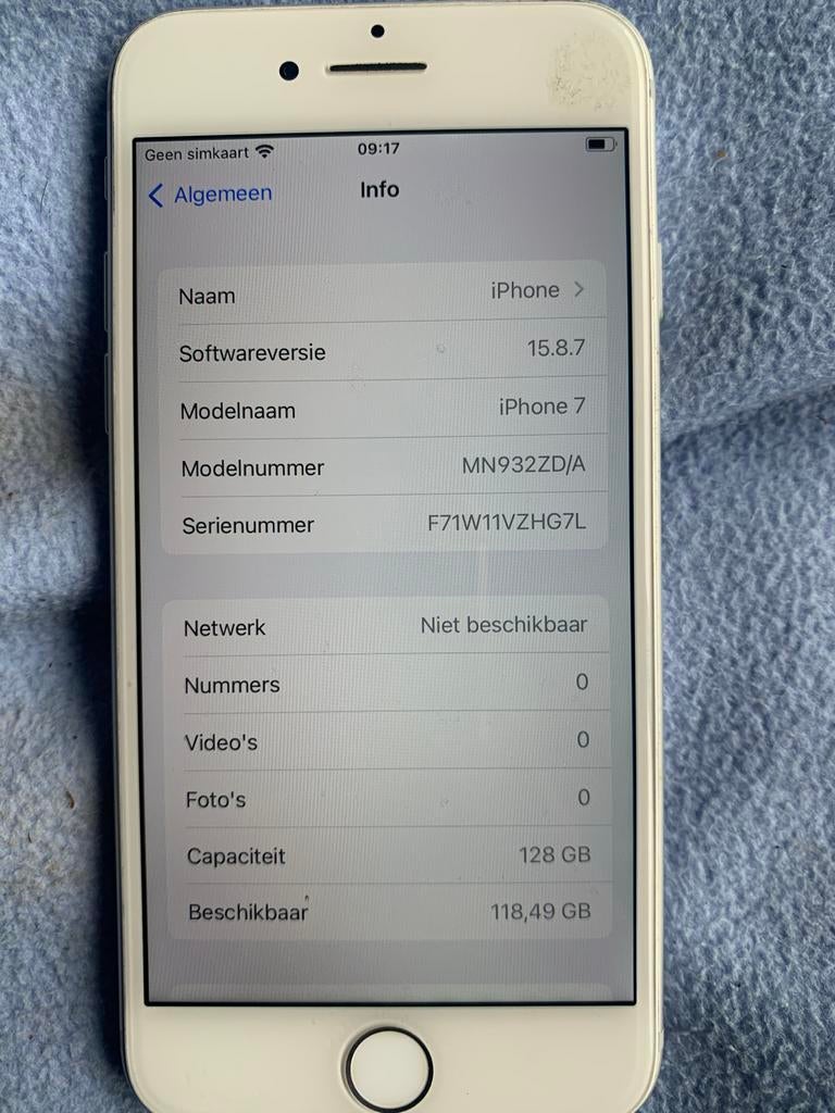 iPhone 7 128 GB Zilver - Goede staat, 87% batterij, Telecommunicatie, Mobiele telefoons | Apple iPhone, 128 GB, Ophalen of Verzenden