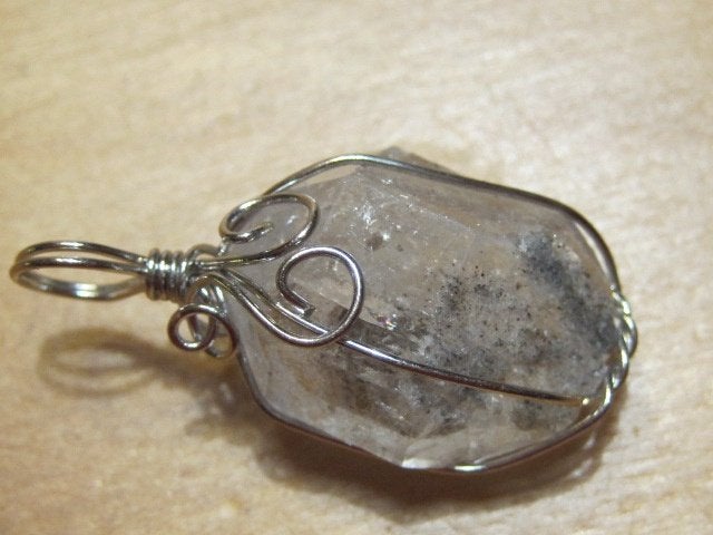 han. 4x aparte edelsteenhanger HERKIMER DIAMANT (2), Overige voorstellingen, Verzenden, Nieuw, Steen of Mineraal