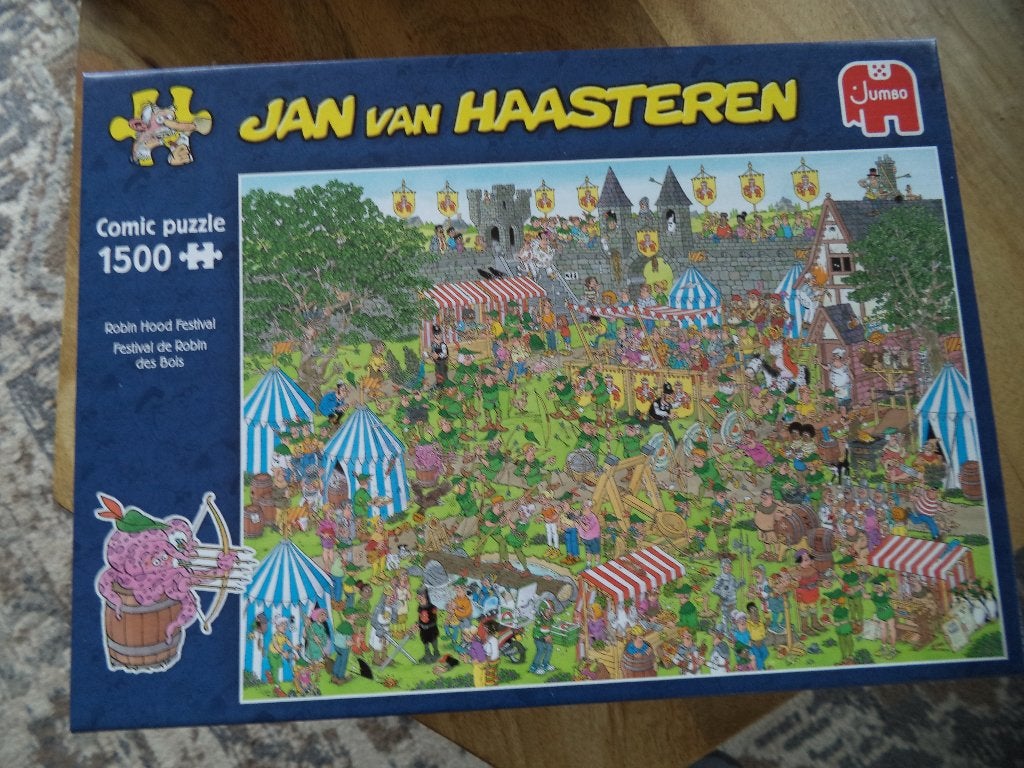 Robin Hood  JVH 1500 st, legpuzzel compleet, Ophalen, 500 t/m 1500 stukjes, Zo goed als nieuw, Legpuzzel