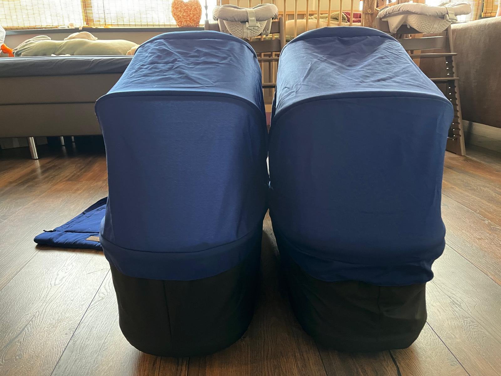 mountain Duet  Carrycot plus marine blauw, Kinderen en Baby's, Nieuw, Duowagen, Ophalen, Kinderwagen