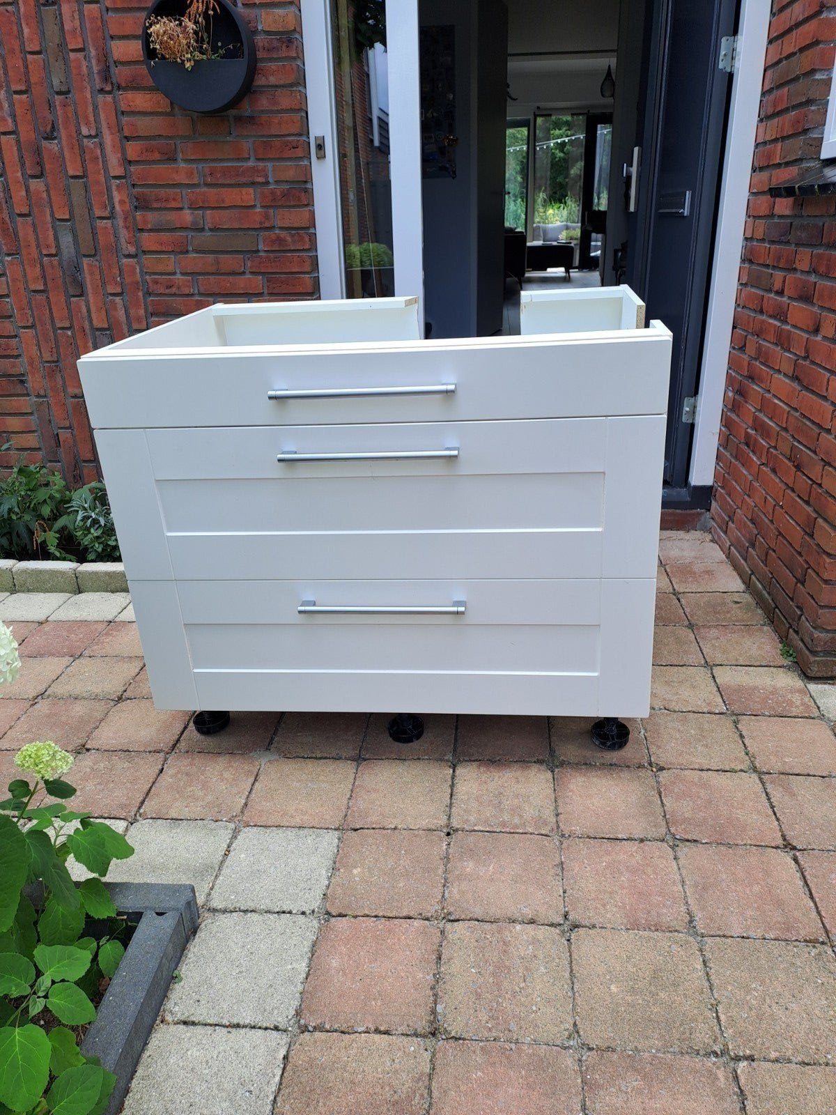 Keukenkast met 2 Verdiepte lades, Jasmijn wit (opknappertje), Ophalen, Wit, 50 tot 100 cm, Minder dan 100 cm