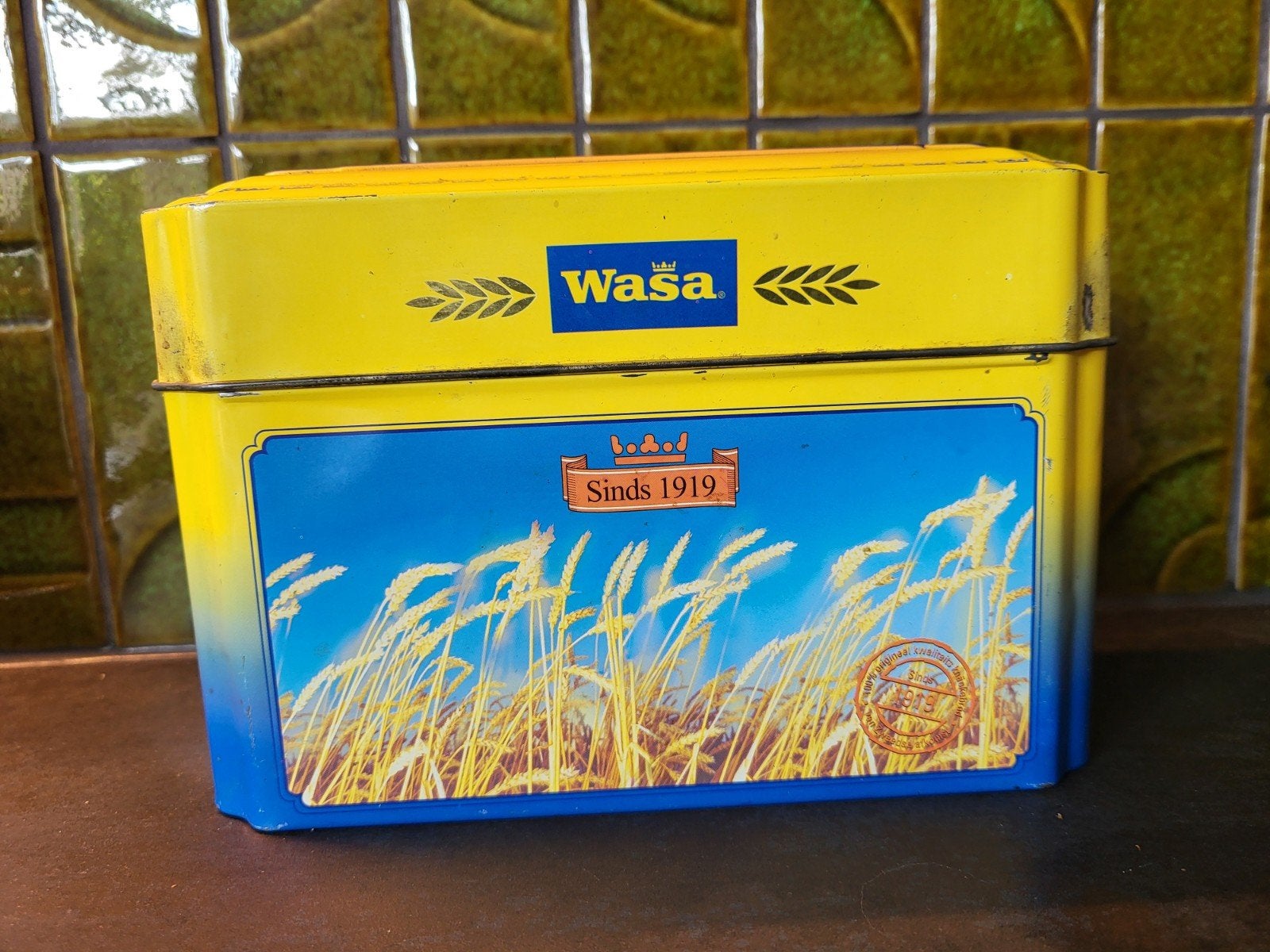 Vintage Wasa bewaarblik voor Knäckebröd, Ophalen of Verzenden, Gebruikt, Overige