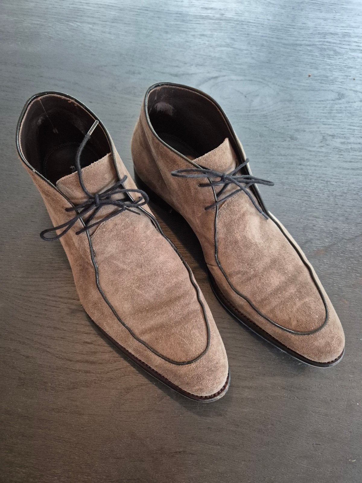 Floris van Bommel suède veterschoenen - Maat 42.5, Bruin, Floris van Bommel, Ophalen of Verzenden, Gedragen