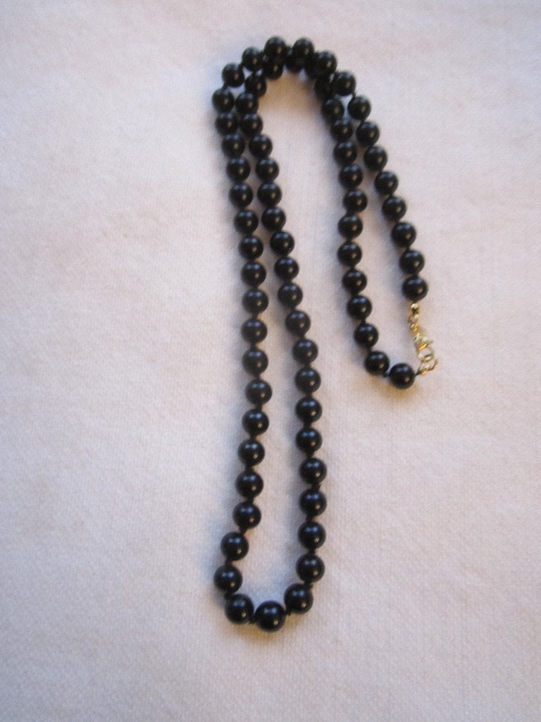 10.   Aparte oude ketting, MONET,  60 cm zwart, Sieraden, Tassen en Uiterlijk, Antieke sieraden, Ophalen, Overige materialen, Ketting