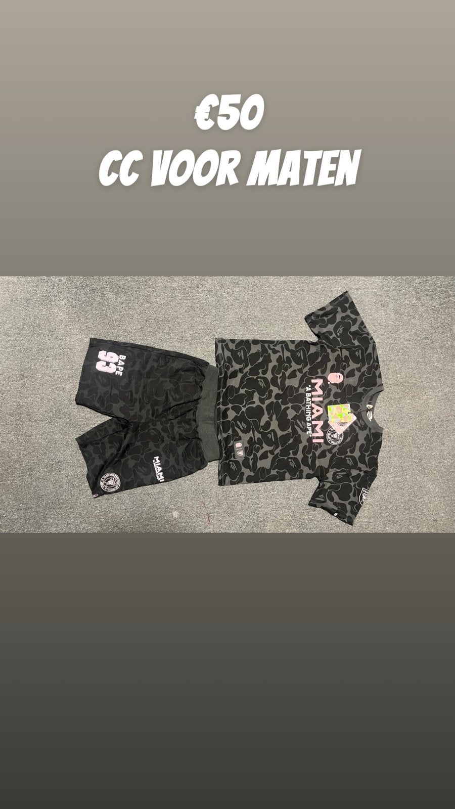 BAPE x Miami voetbalset - Zwart/Wit, Ophalen of Verzenden, Nieuw, Overige maten