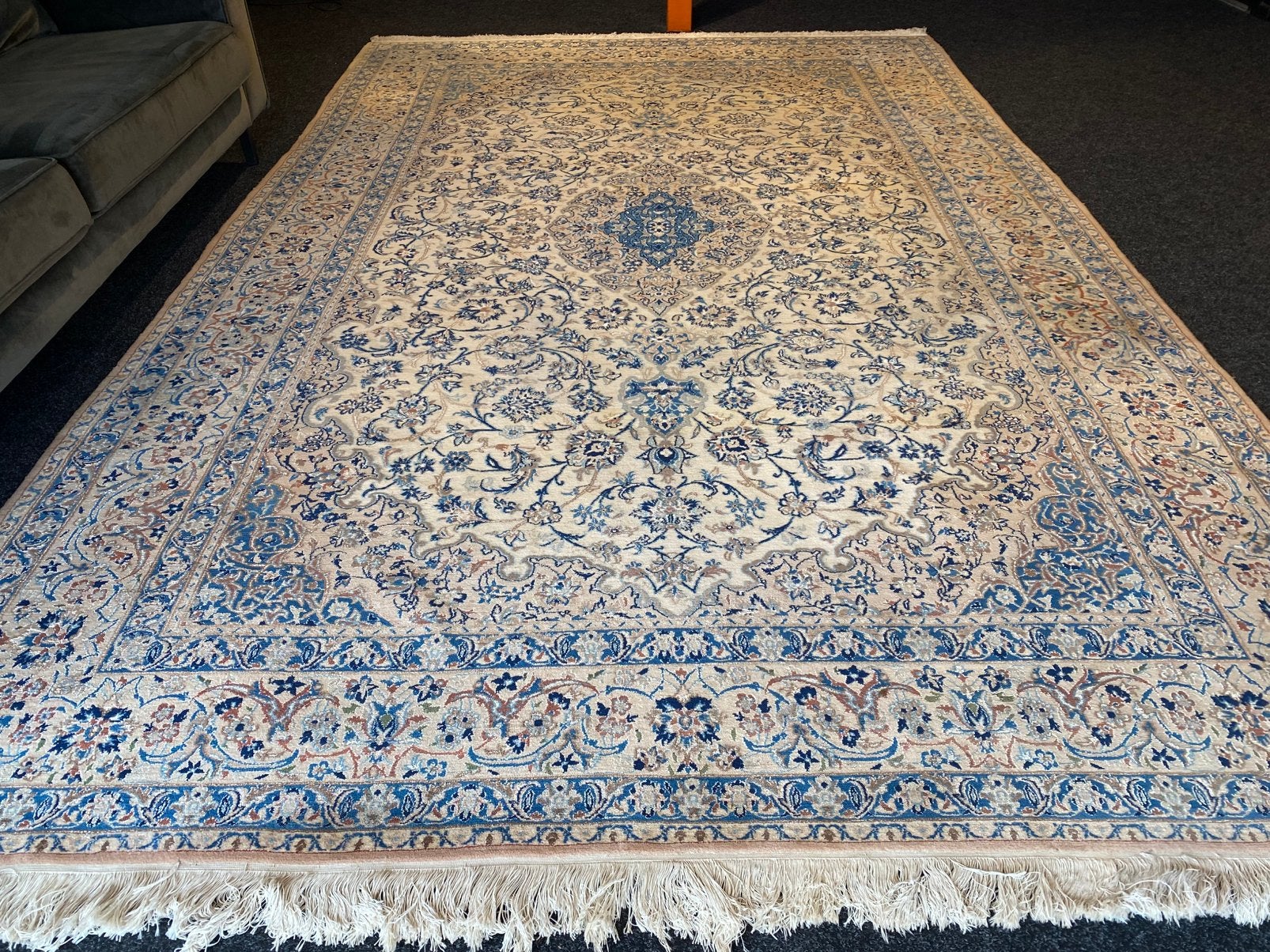 origineel handgeknoopt perzisch nain tapijt ,, Gebruikt, ., 200 cm of meer, Ophalen of Verzenden