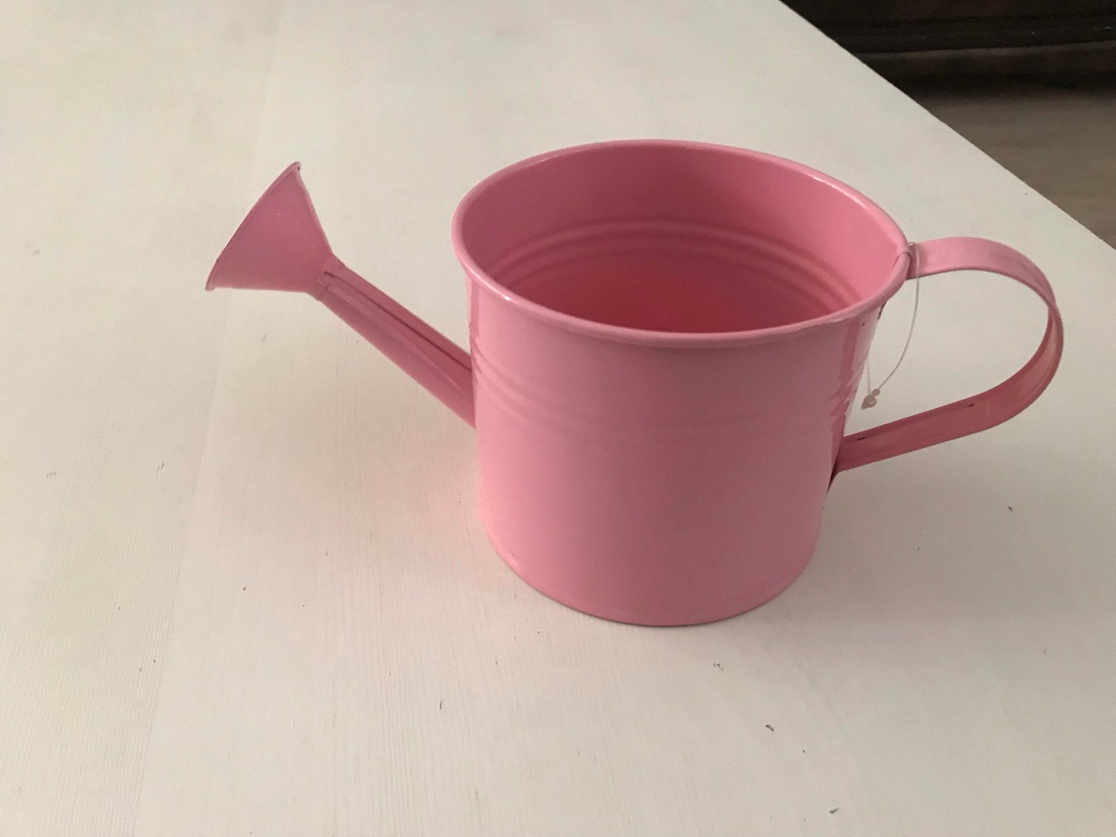 Roze metalen gieter - decoratief of voor kleine plantjes, Tuin en Terras, Ophalen of Verzenden, Zo goed als nieuw, Metaal