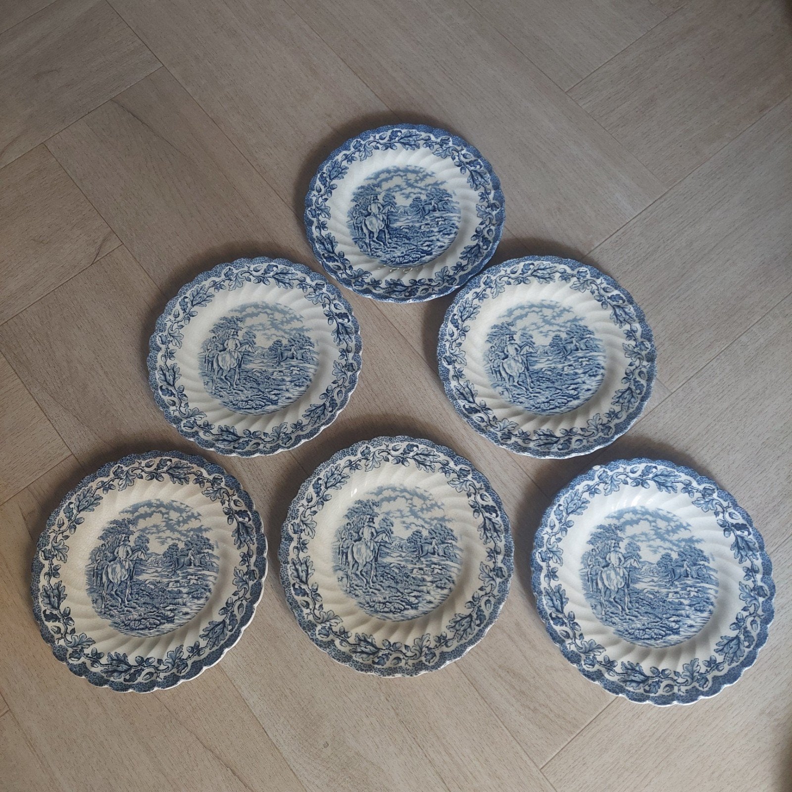 Myott's Country Life borden set - 6 stuks, Antiek en Kunst, Ophalen of Verzenden