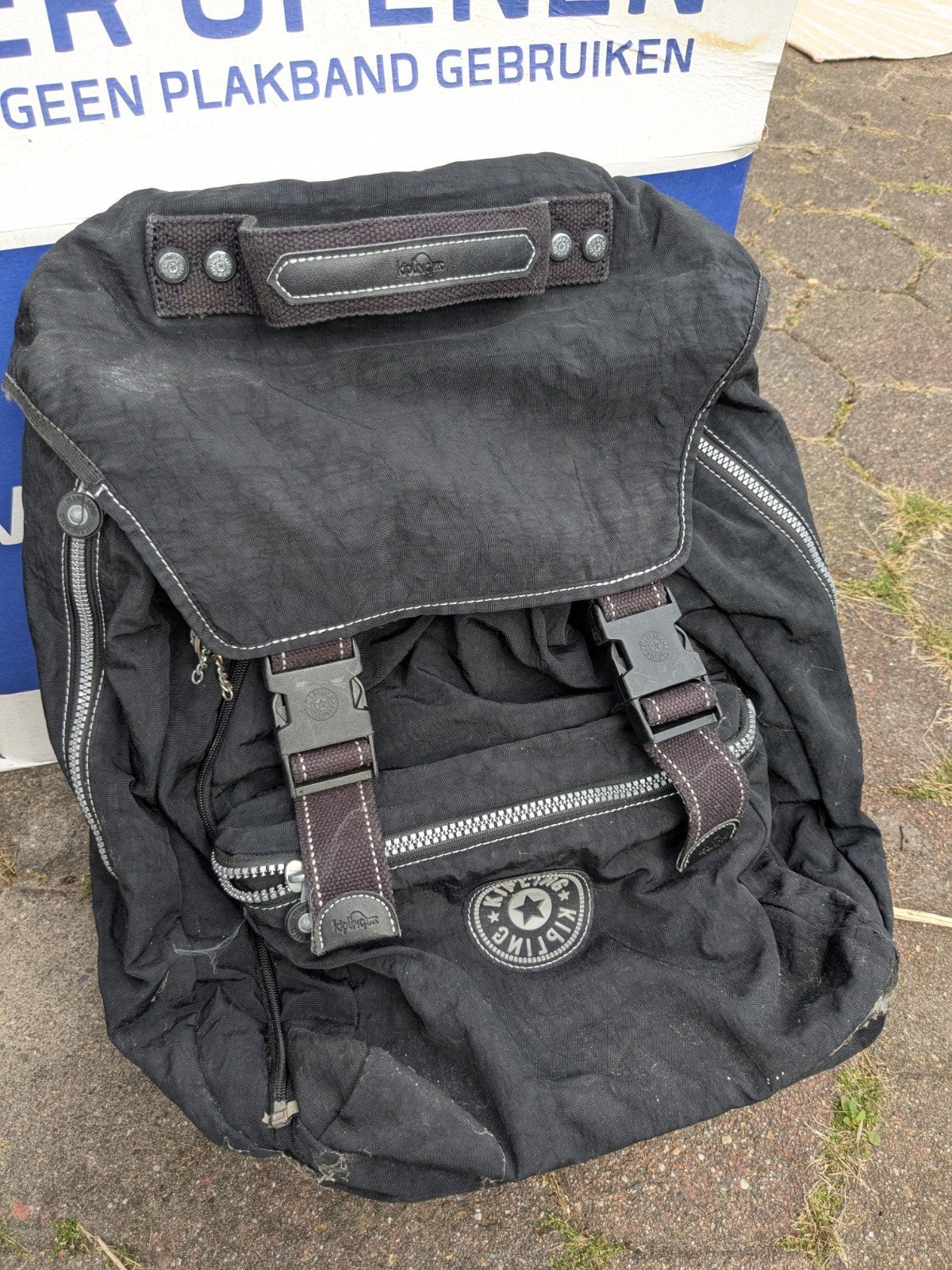 Kipling rugtas schooltas, Sieraden, Tassen en Uiterlijk, Tassen | Schooltassen, Ophalen of Verzenden, Zo goed als nieuw, Zwart