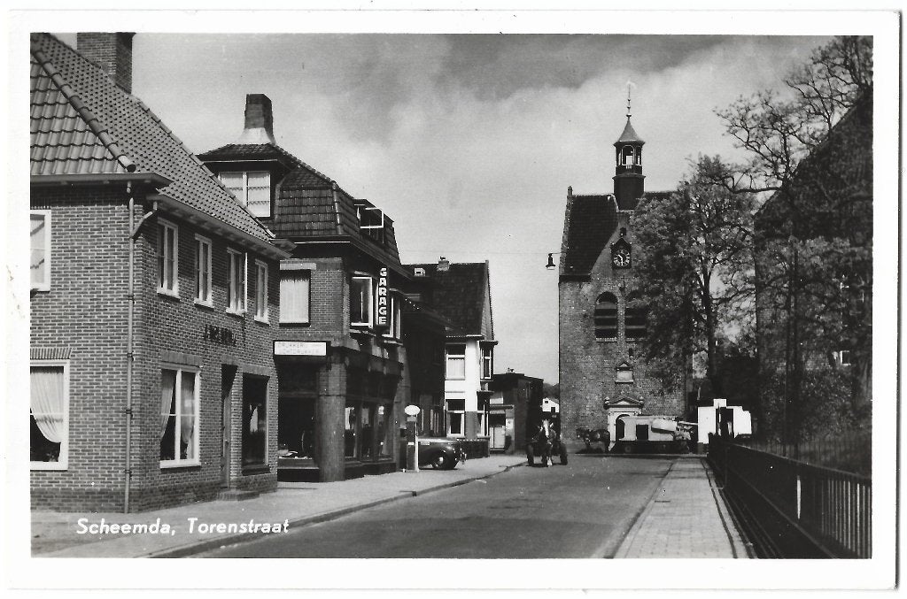 Scheemda, Torenstraat, Verzenden, 1940 tot 1960, Ongelopen, Groningen