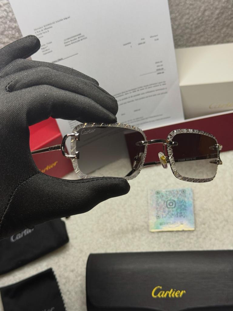 Cartier zonnebril Diamond cut C Decor, Ophalen of Verzenden, Zo goed als nieuw, Overige merken