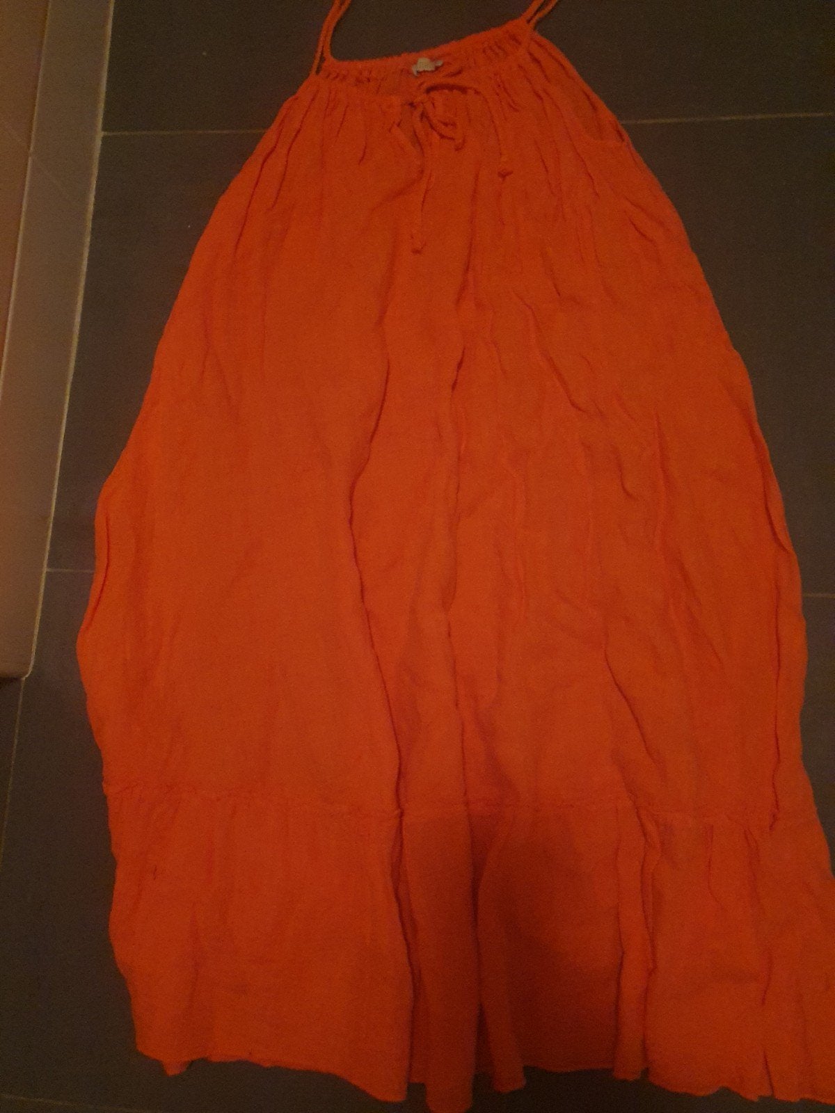 Nais zomerjurk linnen oranje - Zo goed als nieuw, Kleding | Dames, Ophalen of Verzenden