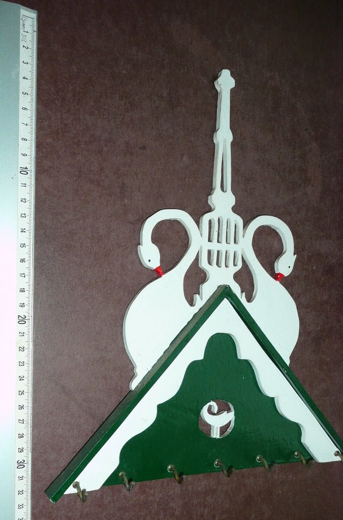 Uilenbord sleutelrekje (hoog 31 cm)., Huis en Inrichting, Gebruikt, Overige typen, Ophalen of Verzenden, Minder dan 100 cm