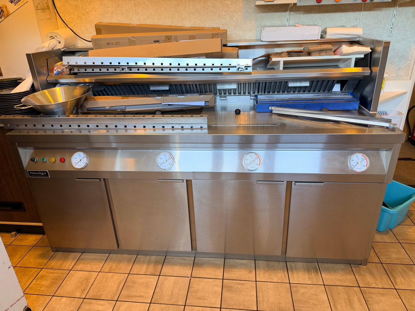Frituur bakwand, Ophalen, Gebruikt, Fornuis, Frituur en Grillen