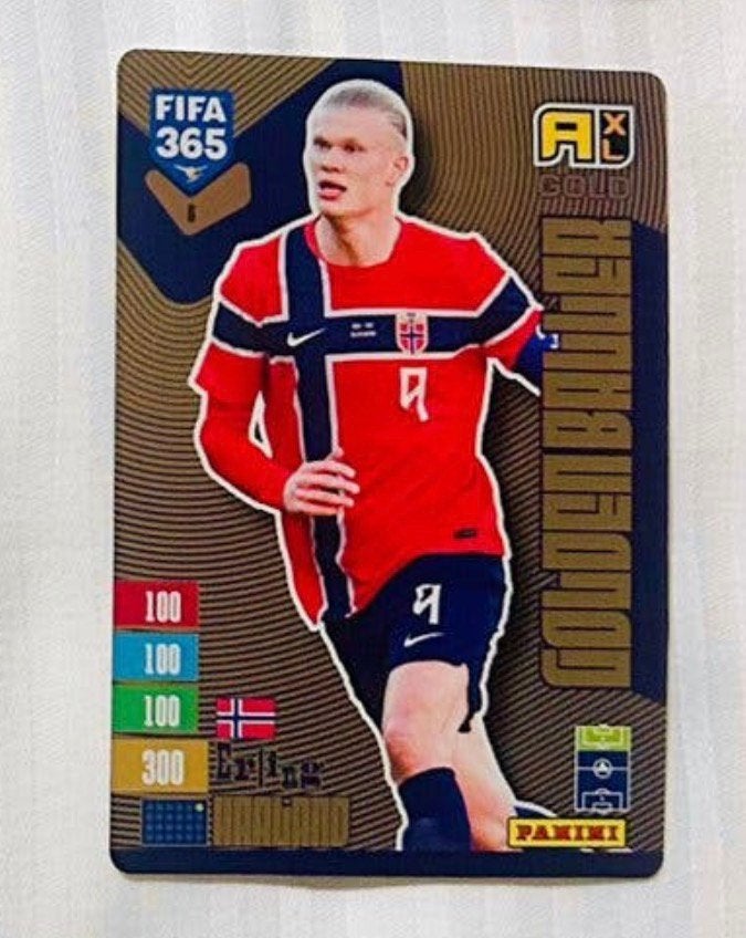 Panini fifa 365 2027 golden baller 6 Erling Haaland, Ophalen of Verzenden, Nieuw, Plaatje