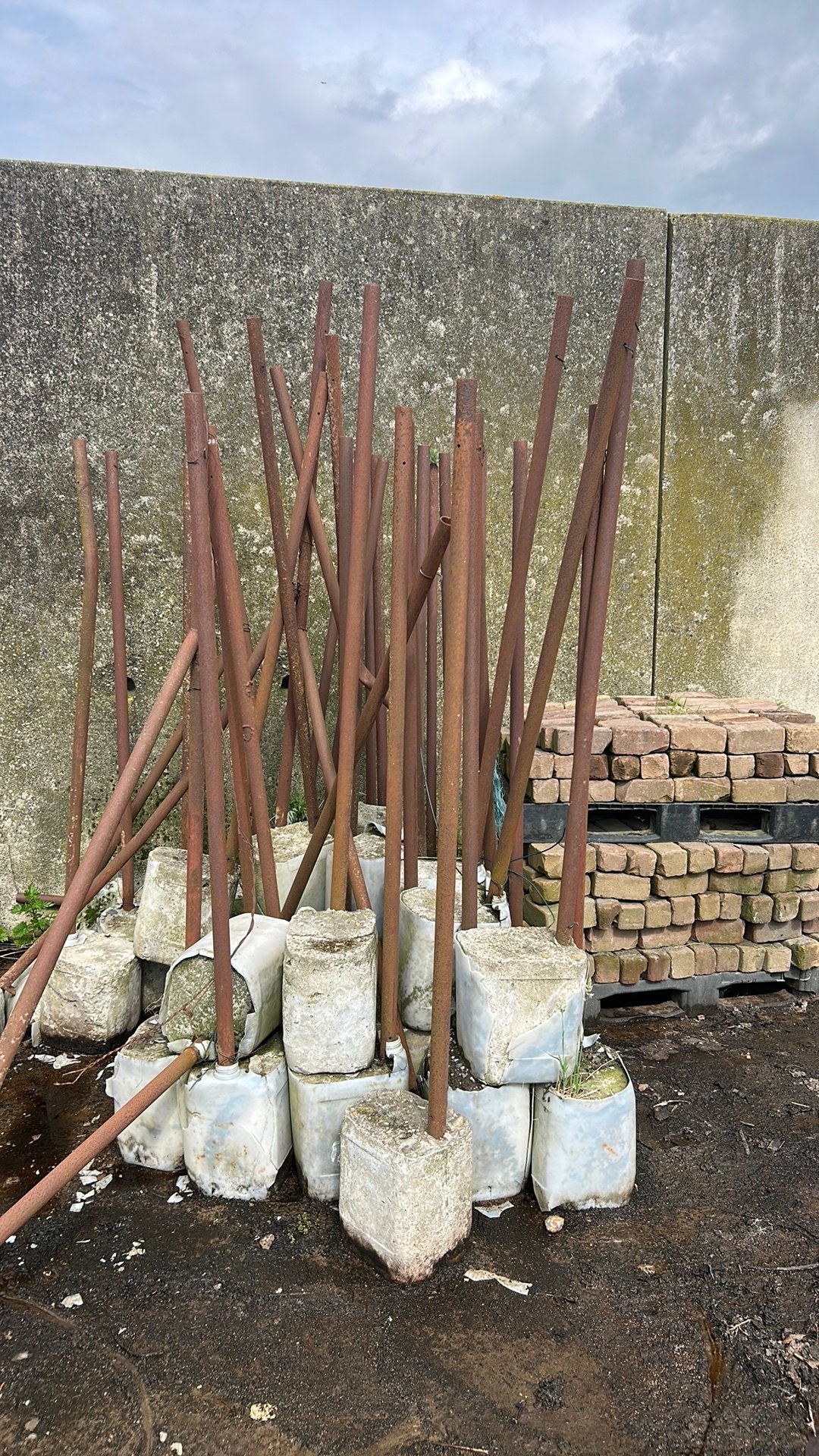Palen voor rastering, Ophalen