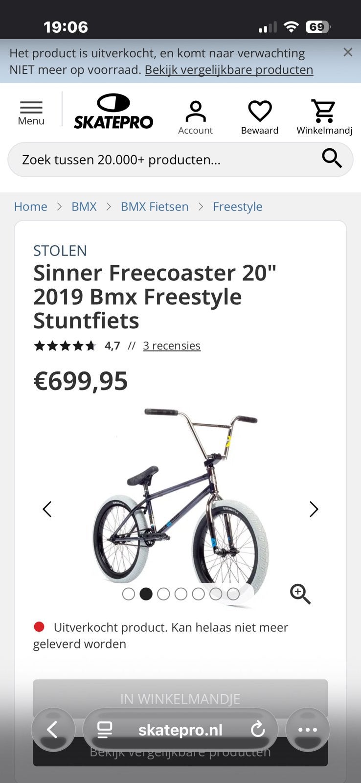 Stolen Brand BMX, Ophalen, Zo goed als nieuw, Staal
