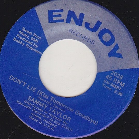 Funk Single : Sammy Taylor - Don't Lie (Kiss tomorrow goodb), Gebruikt, Originele persing, 7 inch, Ophalen of Verzenden