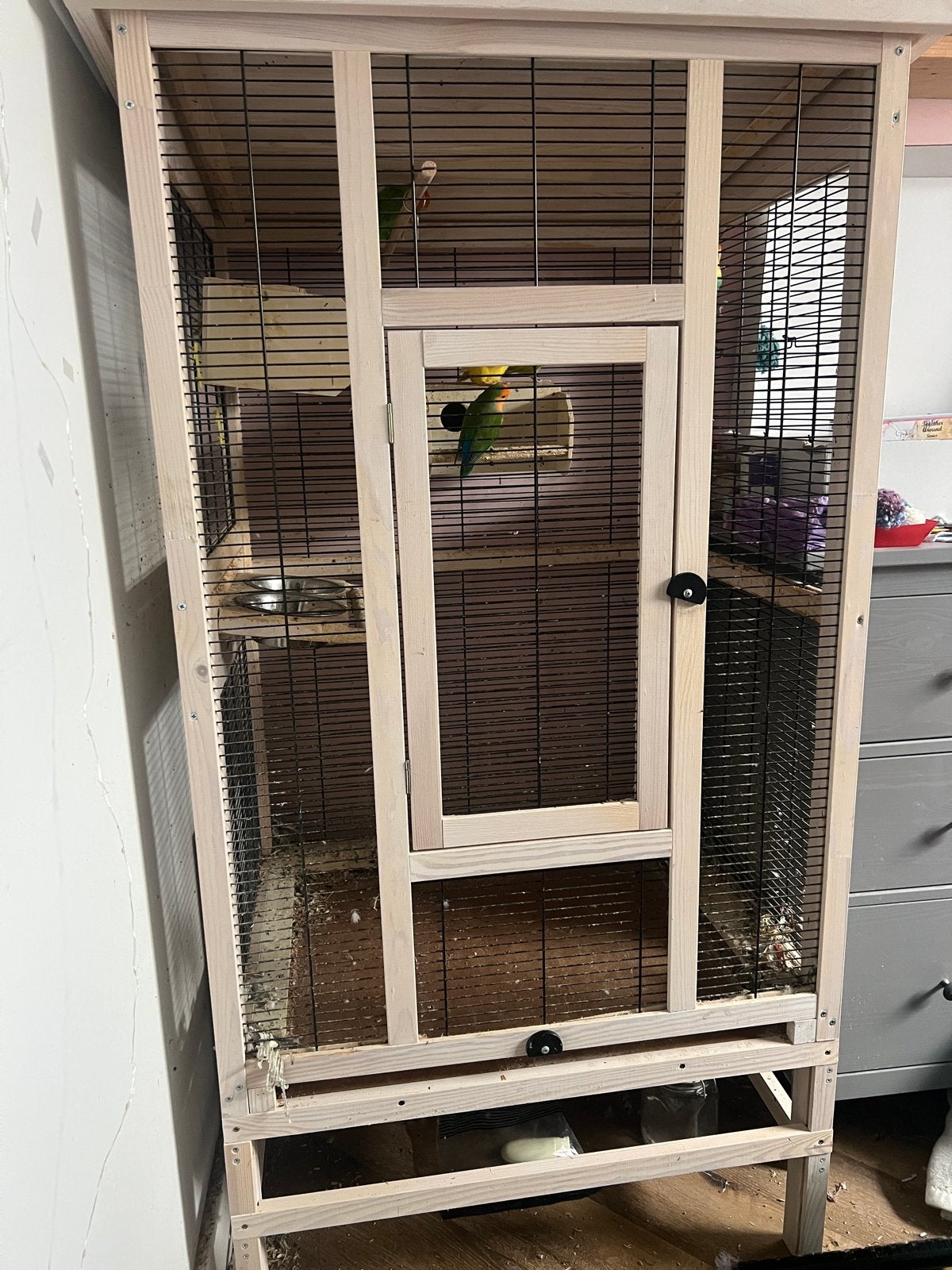 Ferplast Vogelvoliere Bella Casa 83x67x153, Dieren en Toebehoren, Vogels | Hokken en Kooien, Ophalen, Gebruikt, Hout, Vogelkooi