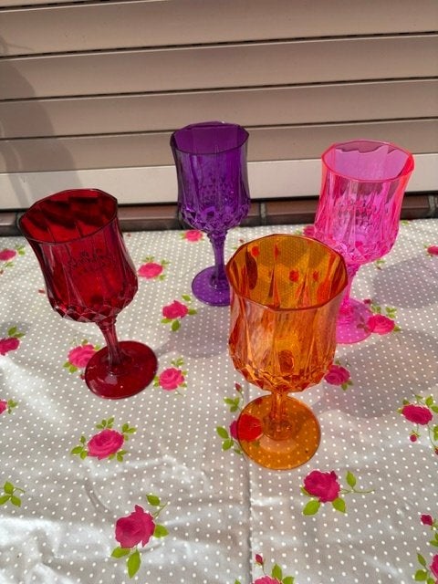 Cristal d'Arques Longchamp Folies 'Flashy" glazen, Verzamelen, Ophalen, Zo goed als nieuw, Overige typen
