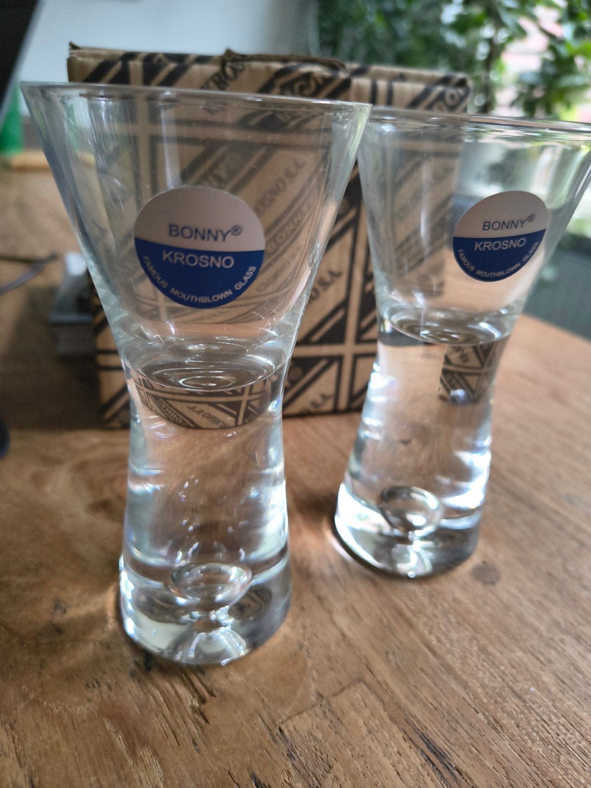 Set van 2 Krosno Bonny mondgeblazen glazen, Ophalen of Verzenden