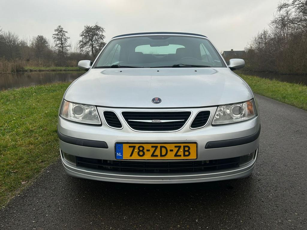 Saab 9-3 1.8 T 110KW Cabrio AUT 2008 Zilvergrijs in TOPCOND., 1998 cc, Stoelverwarming, 4 cilinders, Cabriolet