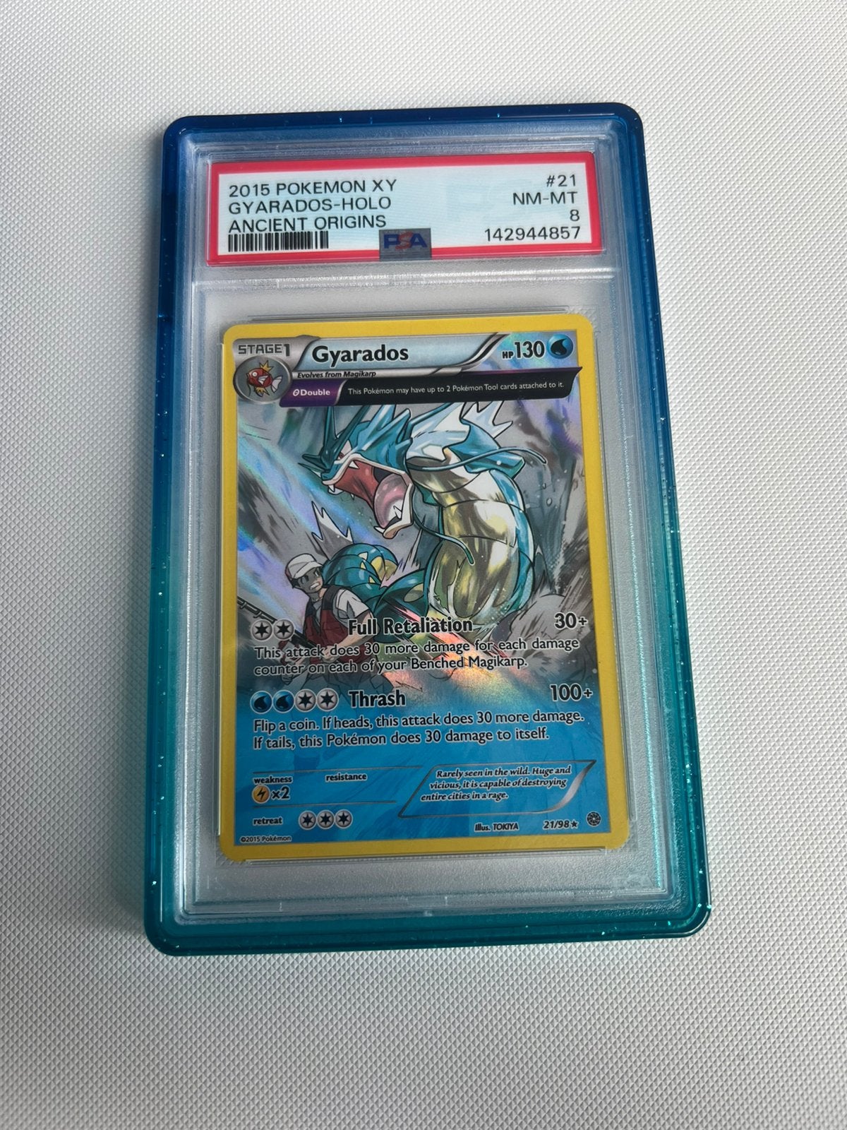 Gyarados 21/98 PSA 8 ( Ancient Origins ), Hobby en Vrije tijd, Ophalen of Verzenden, Zo goed als nieuw