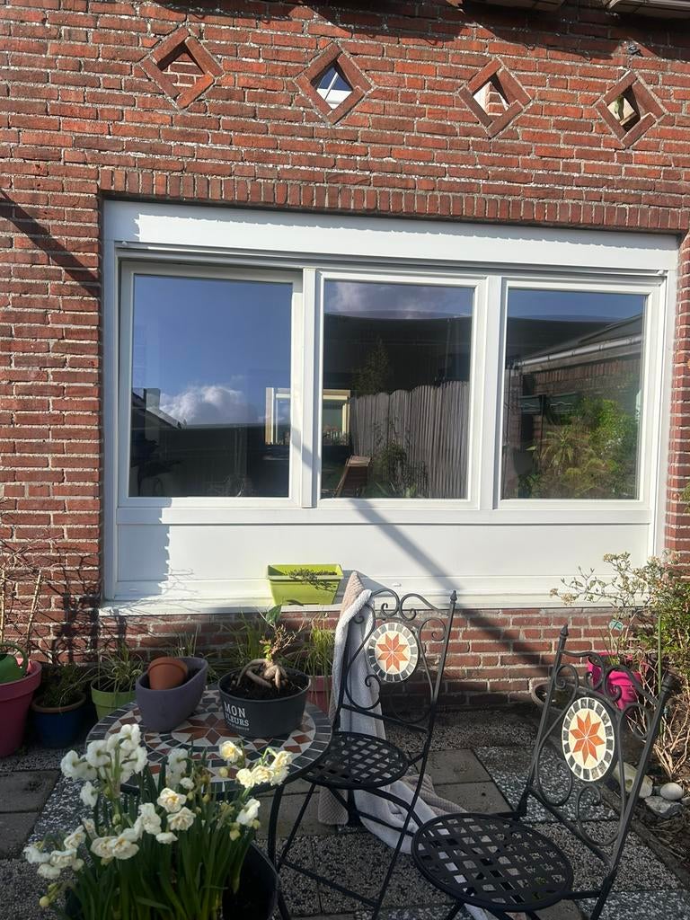 Woonkamer raam te koop, Doe-het-zelf en Verbouw, Glas en Ramen, 160 cm of meer, Dubbelglas, Ophalen of Verzenden