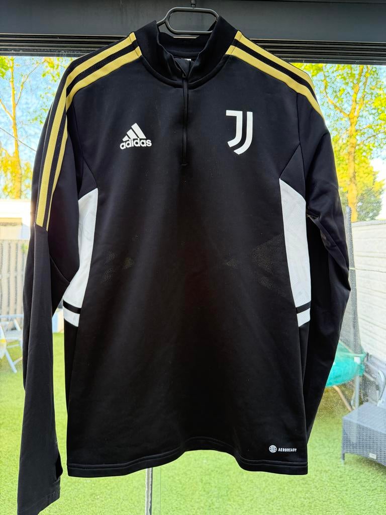 Adidas Juventus Trainingstrui Zwart/Goud Maat S, Ophalen, Zwart, Zo goed als nieuw, Voetbal