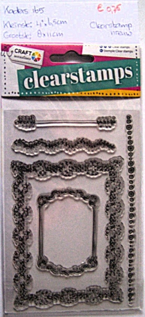 Kader 165  Clearstamp, Hobby en Vrije tijd, Stempelen, Ophalen of Verzenden, Nieuw, Clearstamp