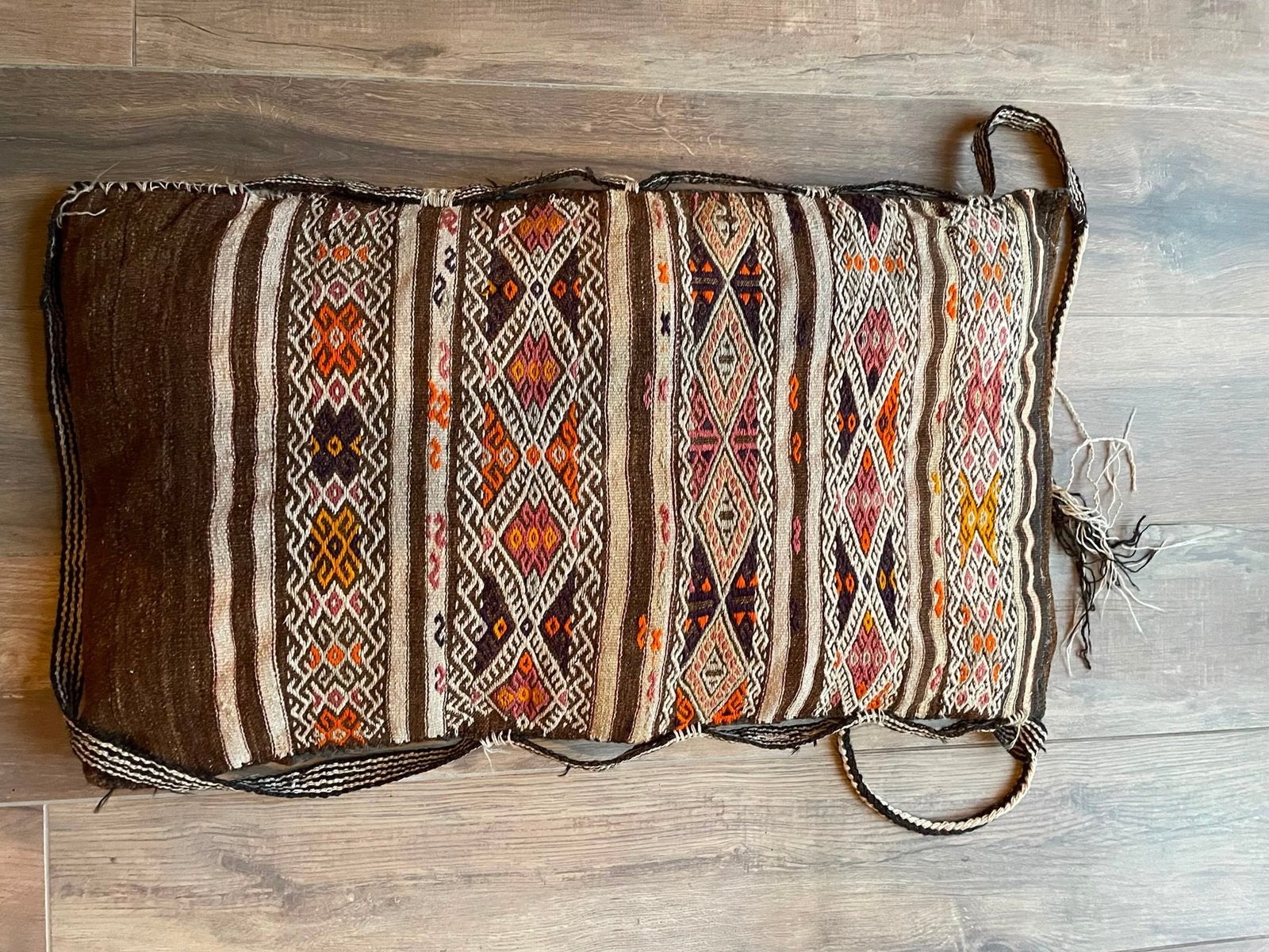 XL Marokkaans Vloerkussen Multicolor (Loods 5) – 65x110 cm, Ophalen, Meerkleurig, Zo goed als nieuw, Zitkussen