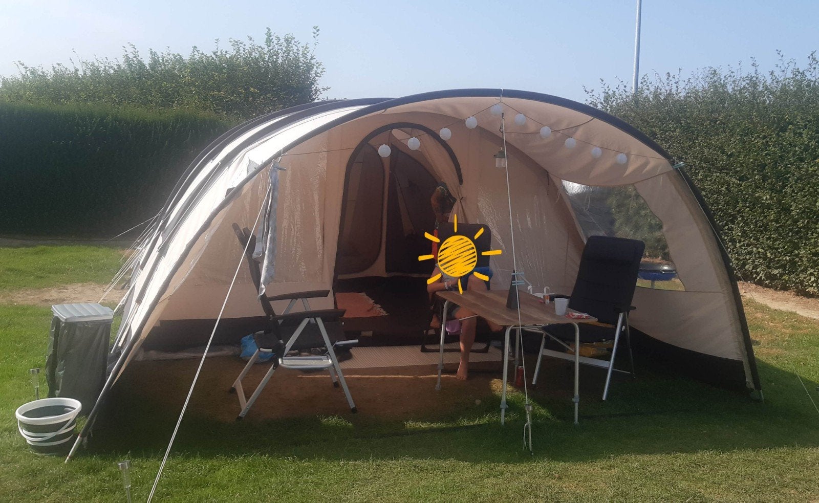 Obelink Familia 6 persoons tunneltent, Caravans en Kamperen, Tenten, Ophalen, Gebruikt