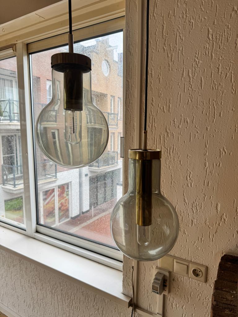 iconische 'Maxi Globe' hanglampen, Huis en Inrichting, Ophalen, Zo goed als nieuw, Glas, 75 cm of meer