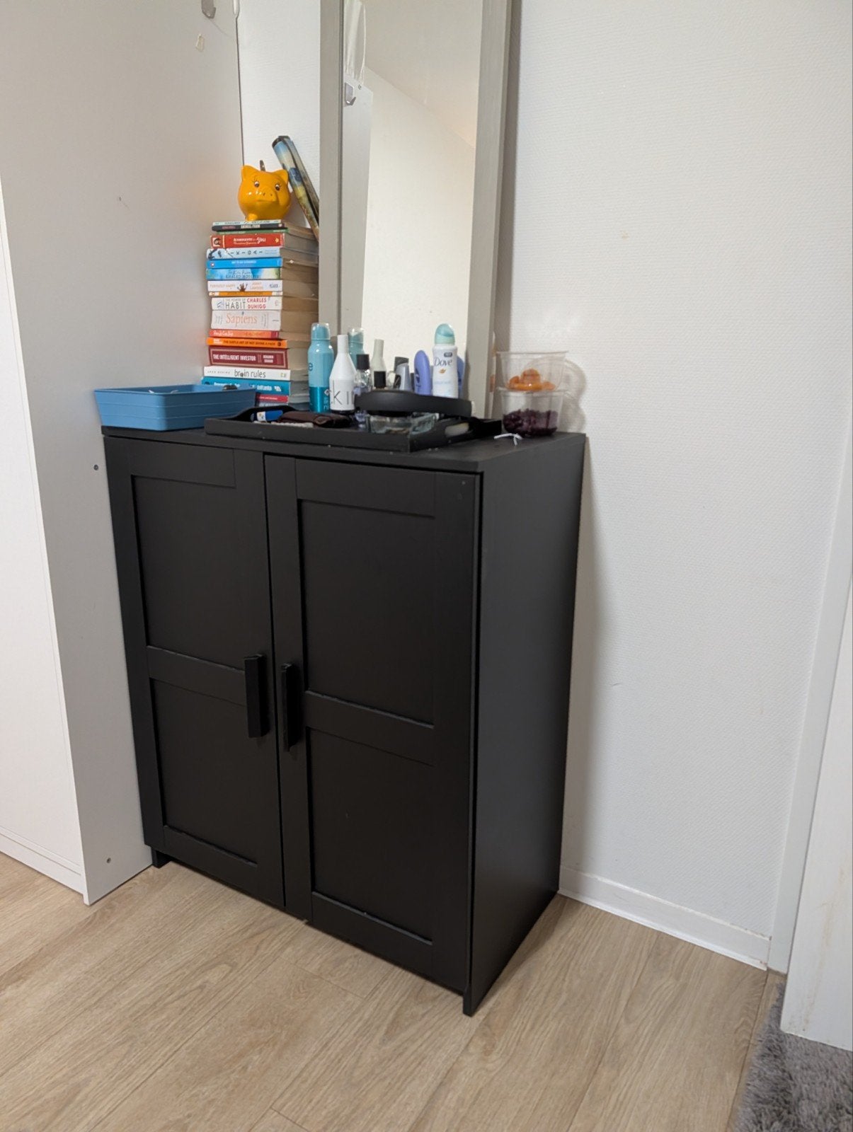 IKEA BRIMNES Cabinet with Doors – Black – Good Condition, Ophalen, Zo goed als nieuw