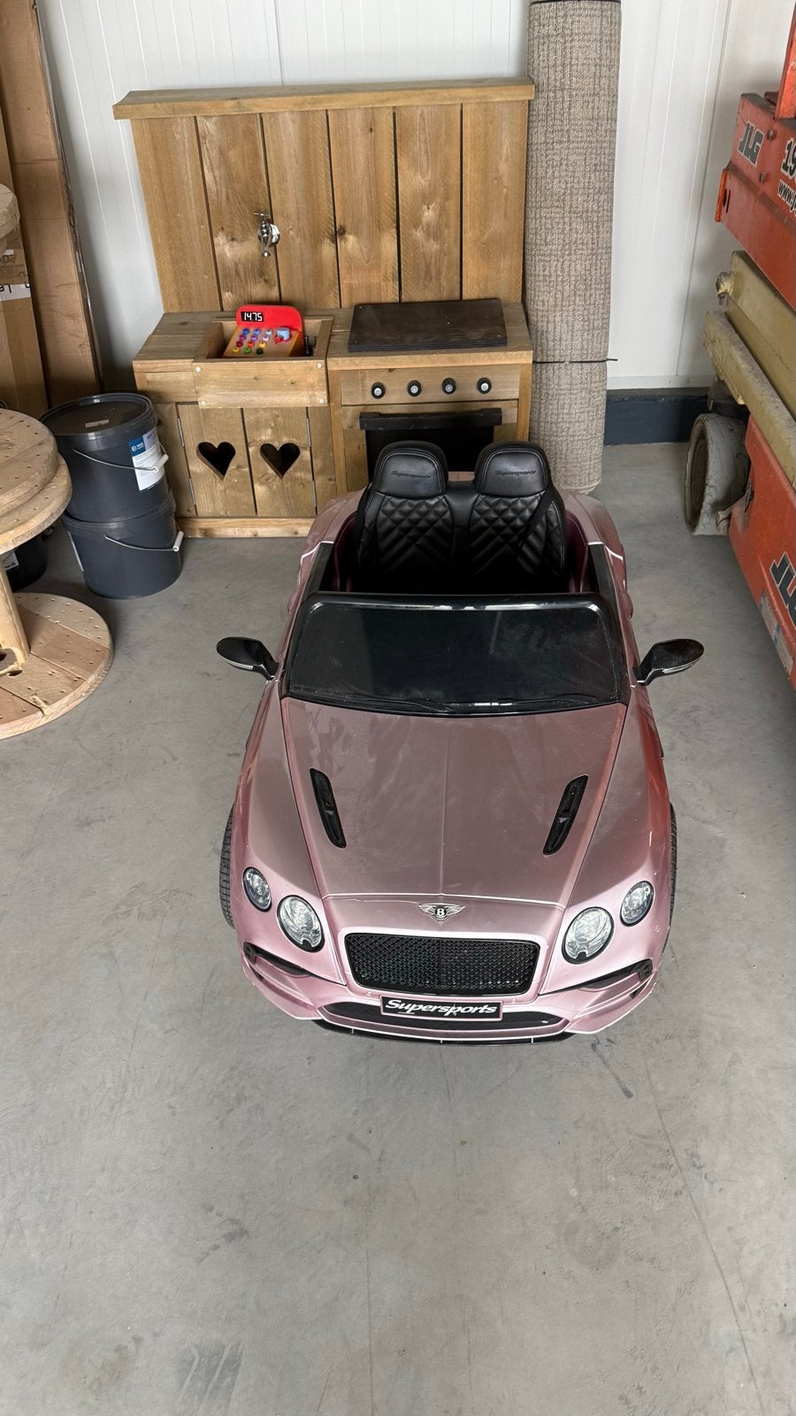 Roze elektrische kinderauto - Bentley Supersports, Ophalen of Verzenden, Gebruikt