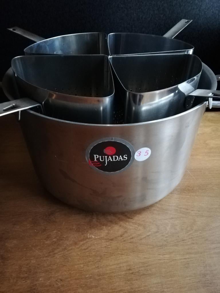 Pujadas pasta kookpan 4 vaks RVS horeca, Ophalen, Rvs, Kookpan of Snelkookpan