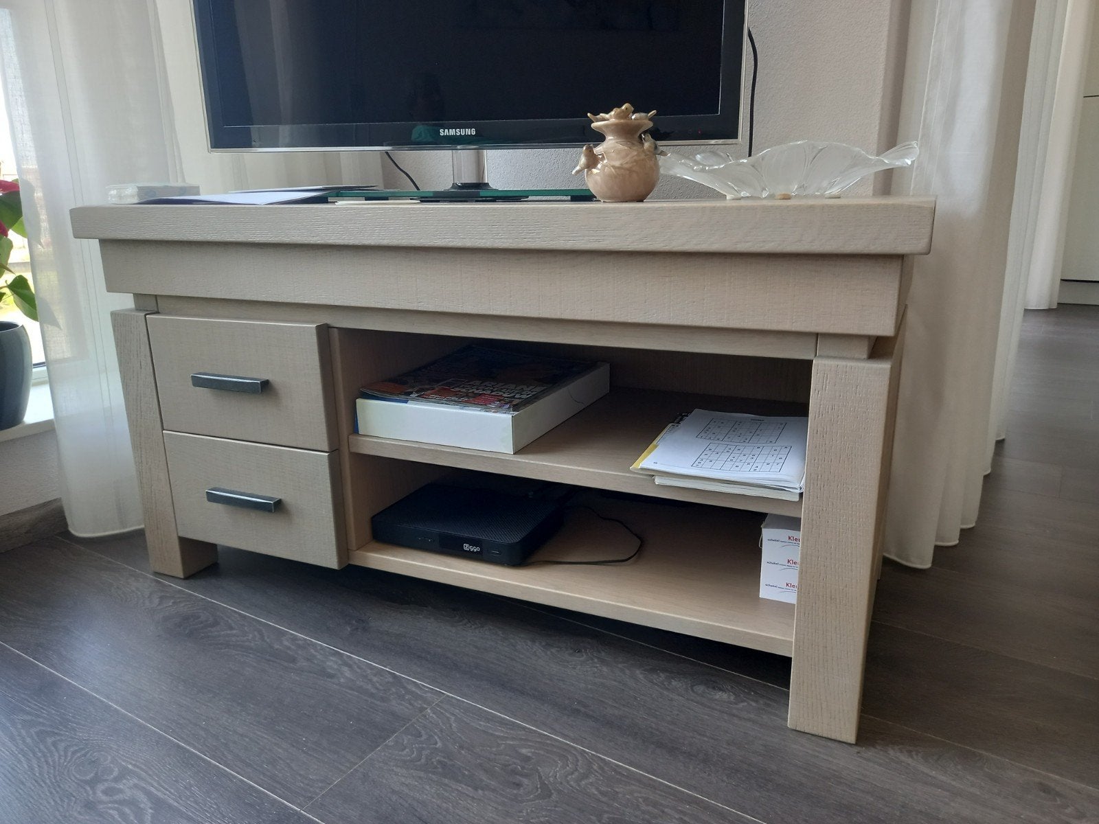 Eiken houten tv kast/ tv meubel, Huis en Inrichting, Ophalen