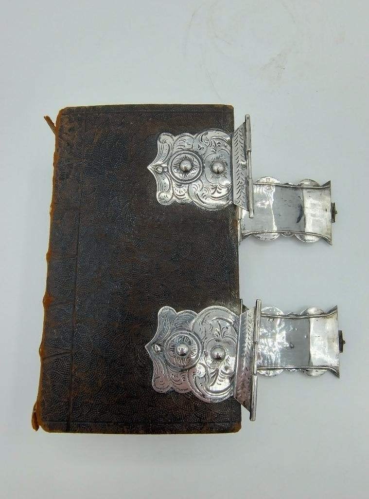 Bijbel met zilveren sloten, J.J. Lazonder, Schoonhoven, 1868, Antiek en Kunst, Antiek | Boeken en Bijbels, Verzenden
