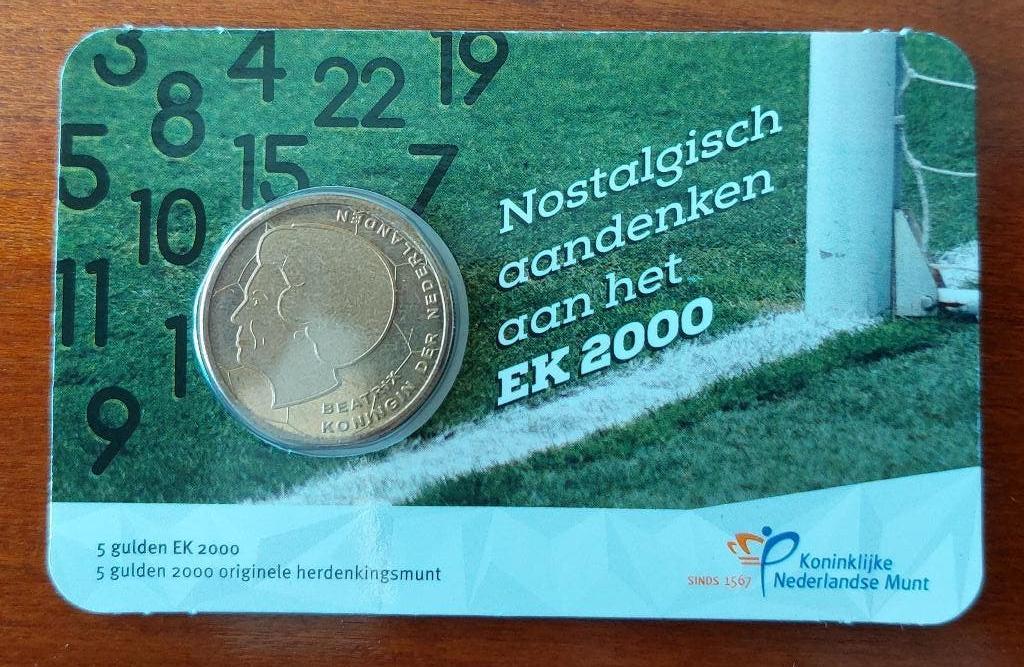 5 gulden 2000 EK in coincard, Postzegels en Munten, Ophalen of Verzenden, Koningin Beatrix, 5 gulden