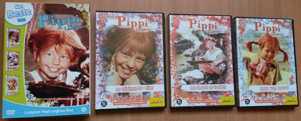 Pippi Langkous 3dvd box Astrid Lindgren, Alle leeftijden, Verzenden, Zo goed als nieuw, Boxset