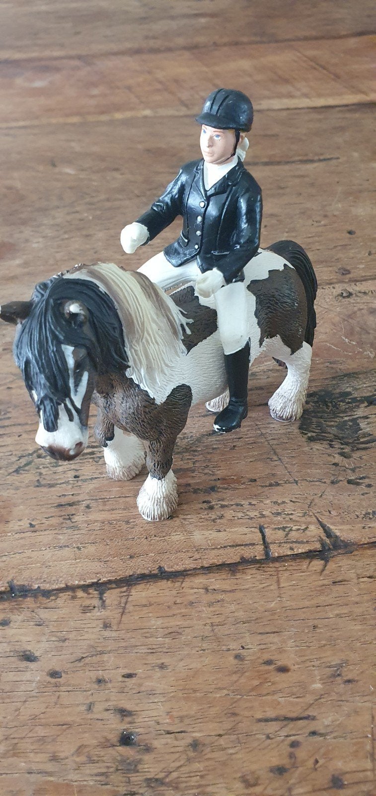 Schleich paard met ruiter Tinker, Ophalen of Verzenden, Gebruikt, Paard, Beeldje of Figuurtje
