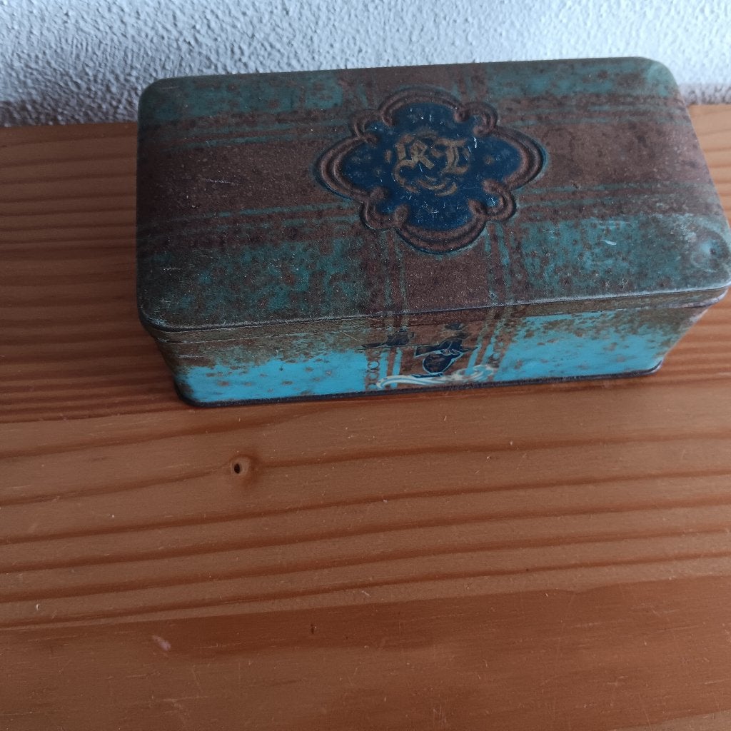 Vintage K. Tiktak's Koffie en Thee blik, 1920/1950, Verzamelen, Blikken, Gebruikt, Koffie, Overige merken, Ophalen of Verzenden
