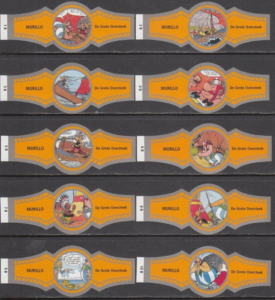 Sigarenbanden Asterix De Grote Oversteek, Murillo 1B-10B, Verzenden, Nieuw, Sigarenbandjes