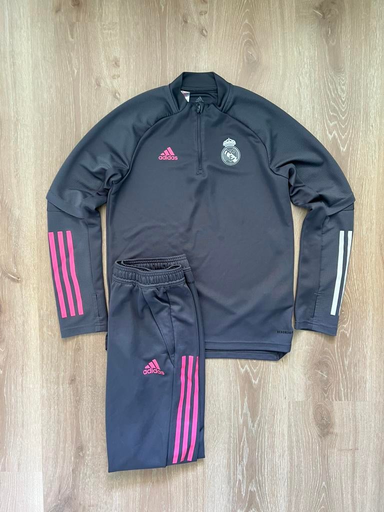 Real Madrid trainingspak Adidas 20/21 Maat 152, Kinderen en Baby's, Gebruikt, Jongen of Meisje, Sport- of Zwemkleding, Ophalen of Verzenden