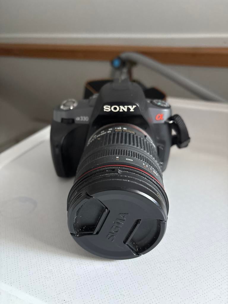 Sony a330 fotocamera met Sigma lens, Audio, Tv en Foto, Fotocamera's Digitaal, Ophalen, Gebruikt, Spiegelreflex, Sony