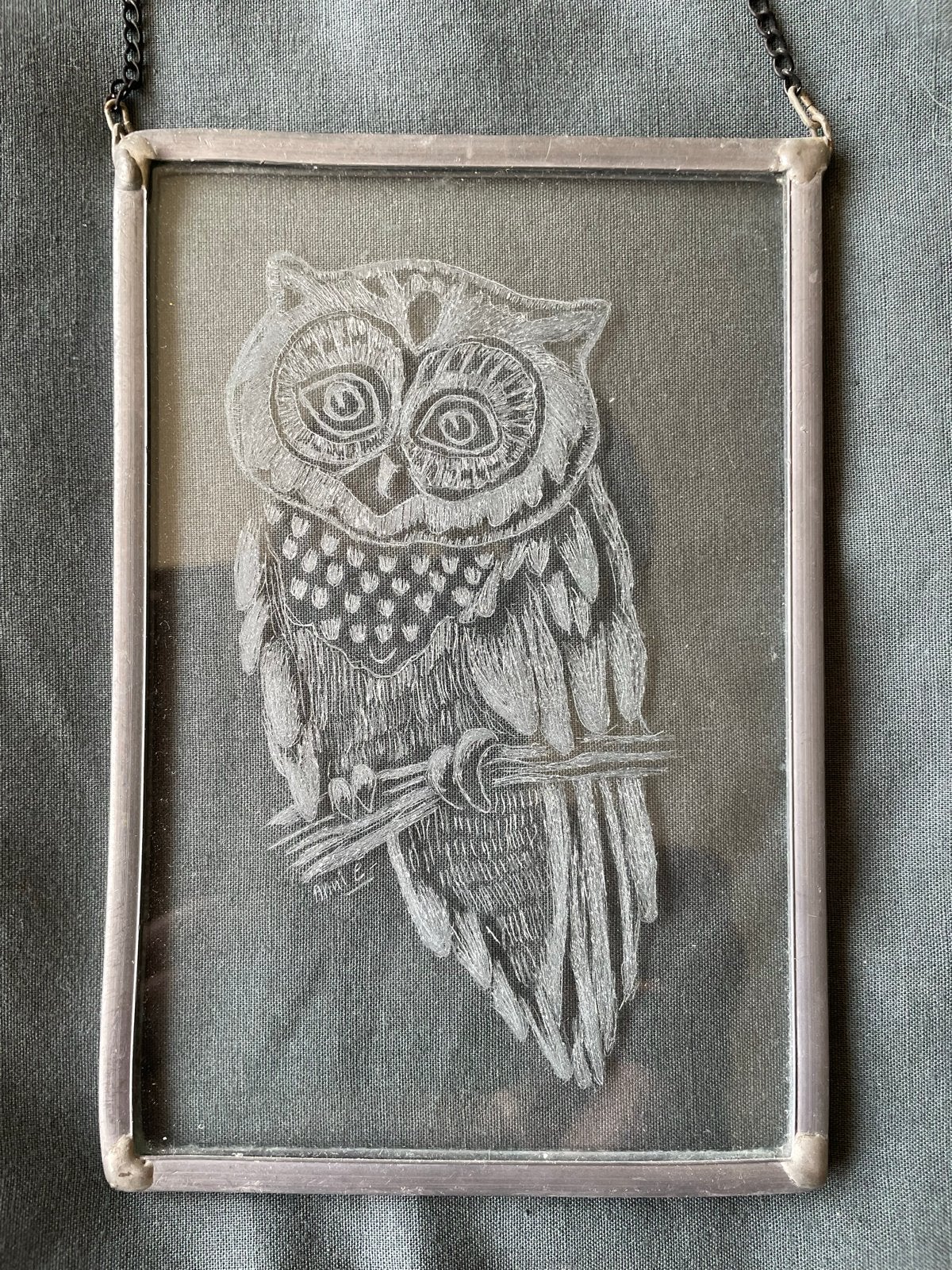 Glazen uil decoratie om op te hangen, Ophalen of Verzenden
