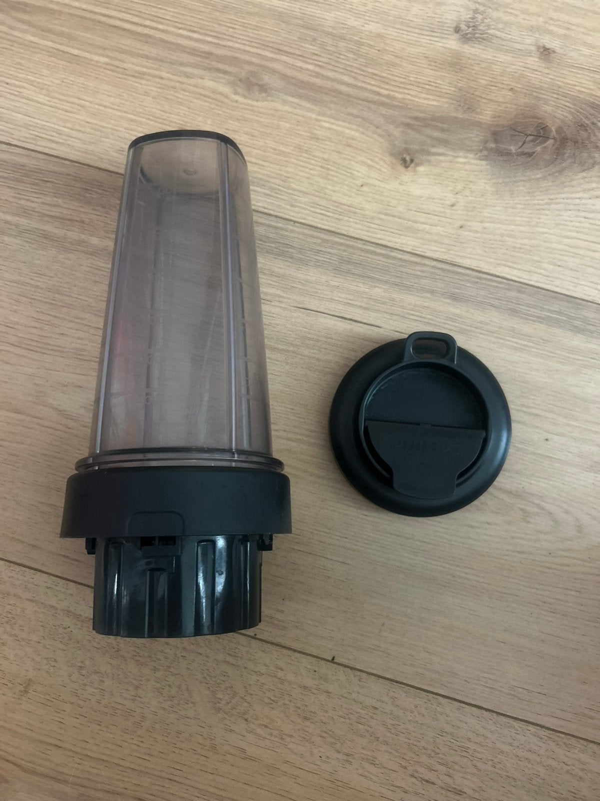 Philips blender / smoothie maker met drinkbeker zwart, Ophalen of Verzenden, Zo goed als nieuw