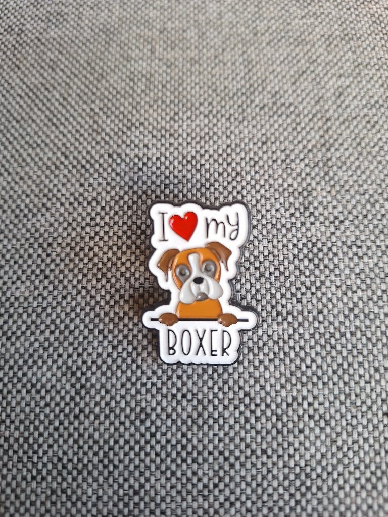 1 pin met de tekst - I Love, Verzamelen, Ophalen of Verzenden, Nieuw, Dier of Natuur, Speldje of Pin