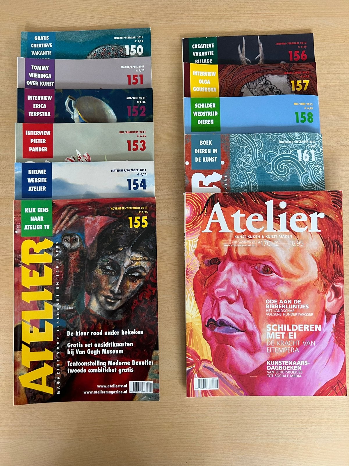 Atelier Magazine - Kunsttijdschrift (11 nummers), Verzenden, Gelezen, Overige typen
